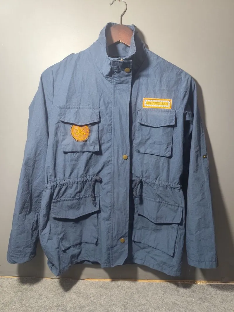 Jaket Motor Unisex Model Parka Warna Navy Made in China photo 1