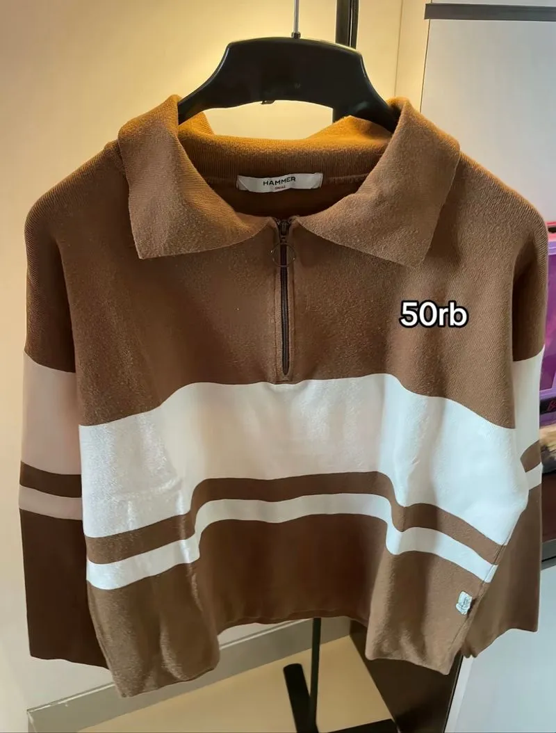 zipper coklat photo 1