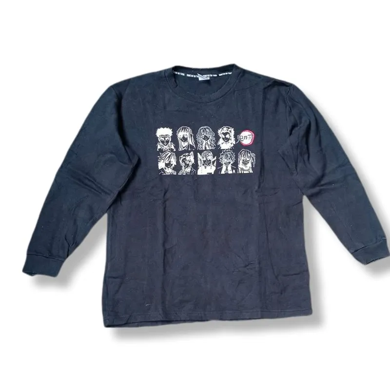 KIMETSU NO YAIBA - 9 PILLAR ICON BLACK CREWNECK | DEMON SLAY photo 1