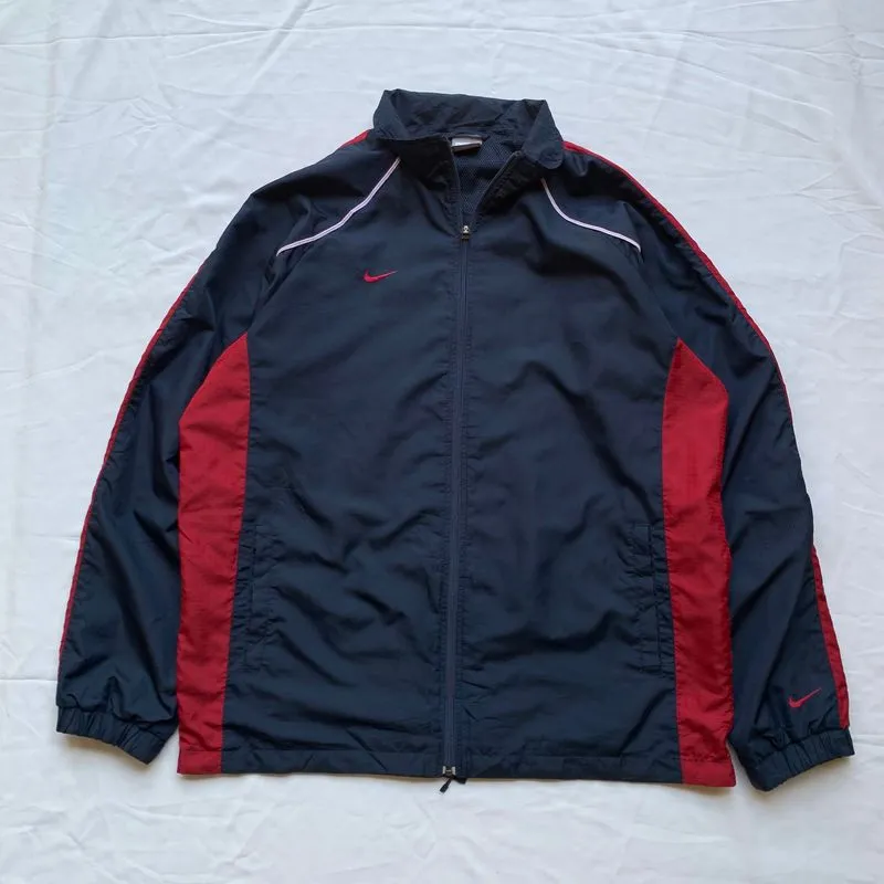 Nike Vintage Streetwear Windbreaker Pria navy red photo 1