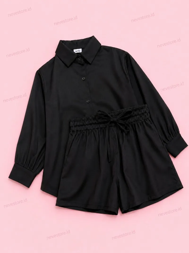 Setelan Orlo Blanc Set Black Highwaist Shirt photo 1