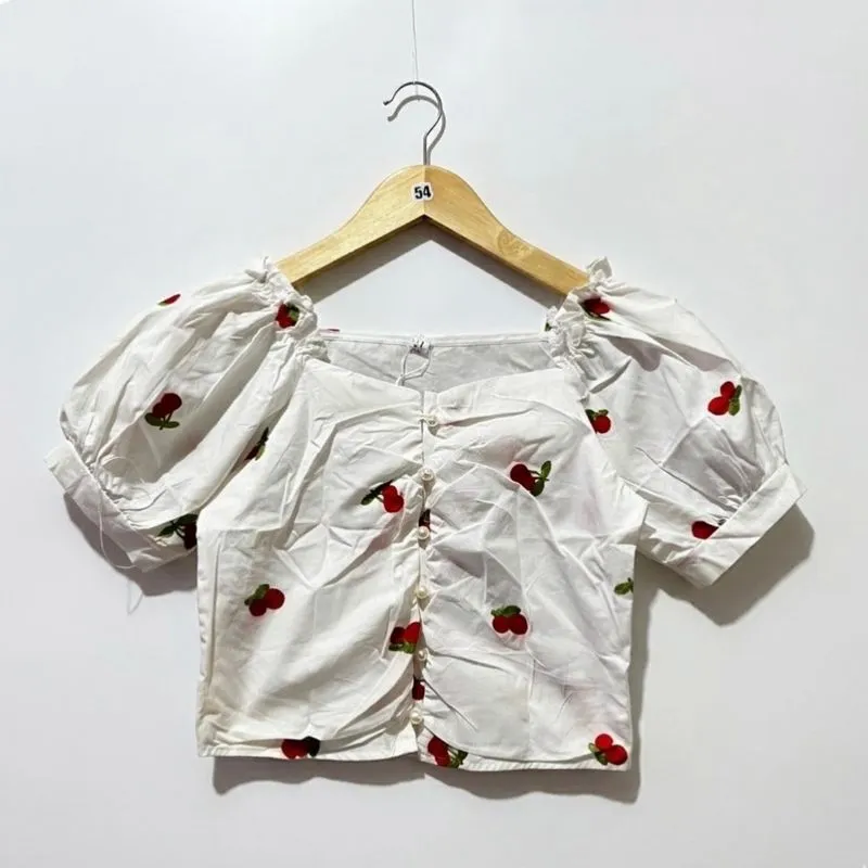 Blouse cherry bordir photo 1