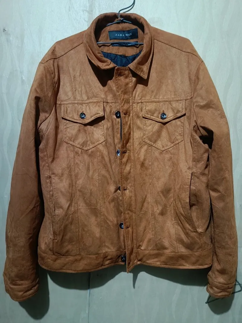 Trucker jacket ZARA XL SUEDE photo 1