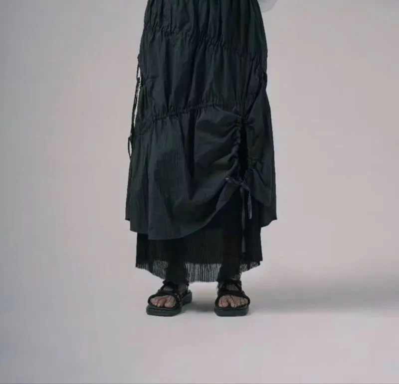 Nylony mixed material skirt photo 1