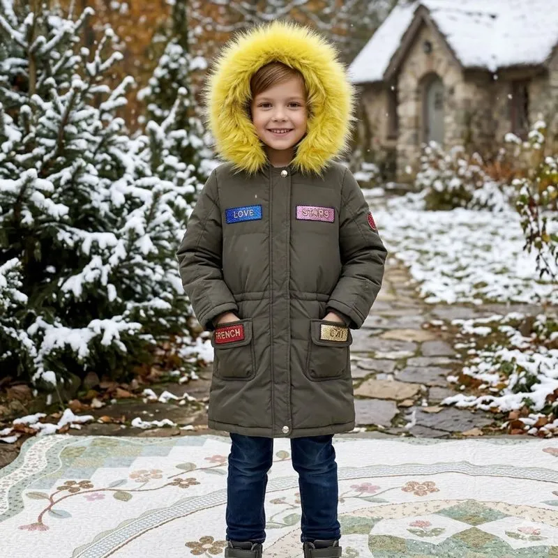 Winter parka jacket anak goose down bulu angsa army cakep photo 1