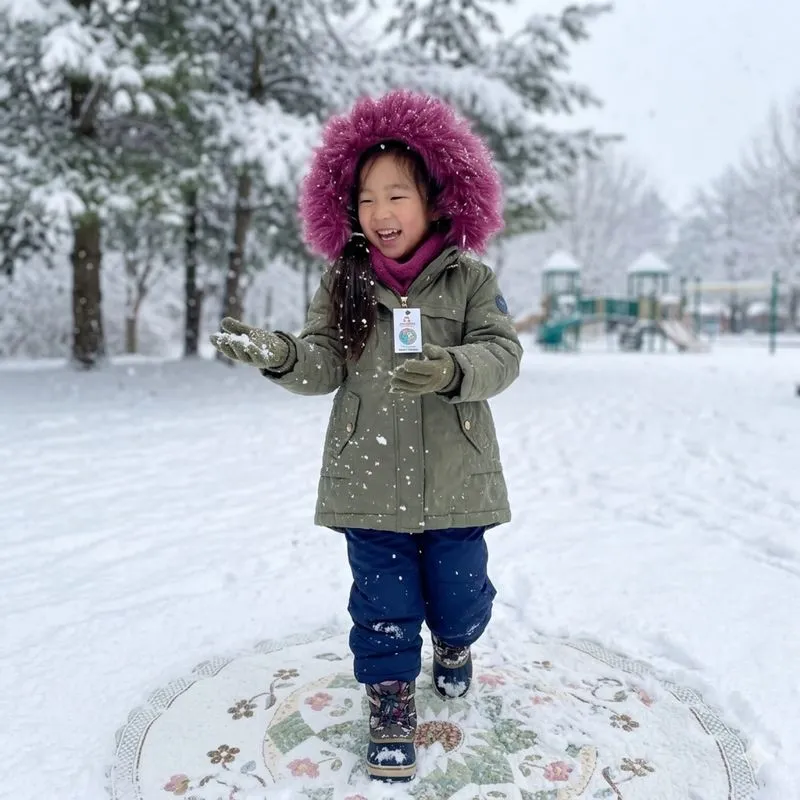 Winter parka jacket anak goose down army curlysue lucu photo 1
