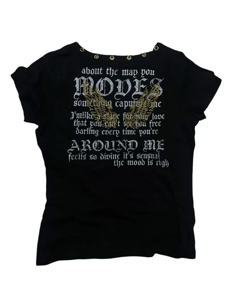 Vintage baby tee gothic style emo punk shell ifsixwasnine photo 1