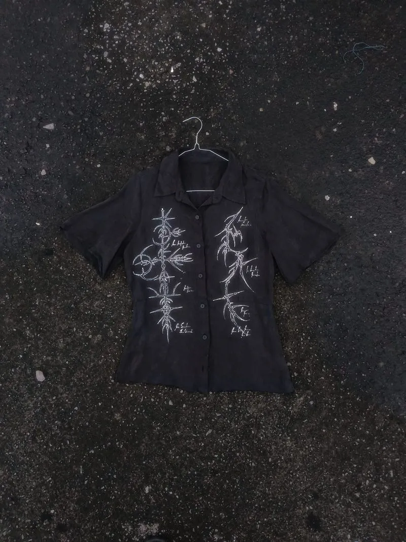 Sigilism handpainting black shirt photo 1
