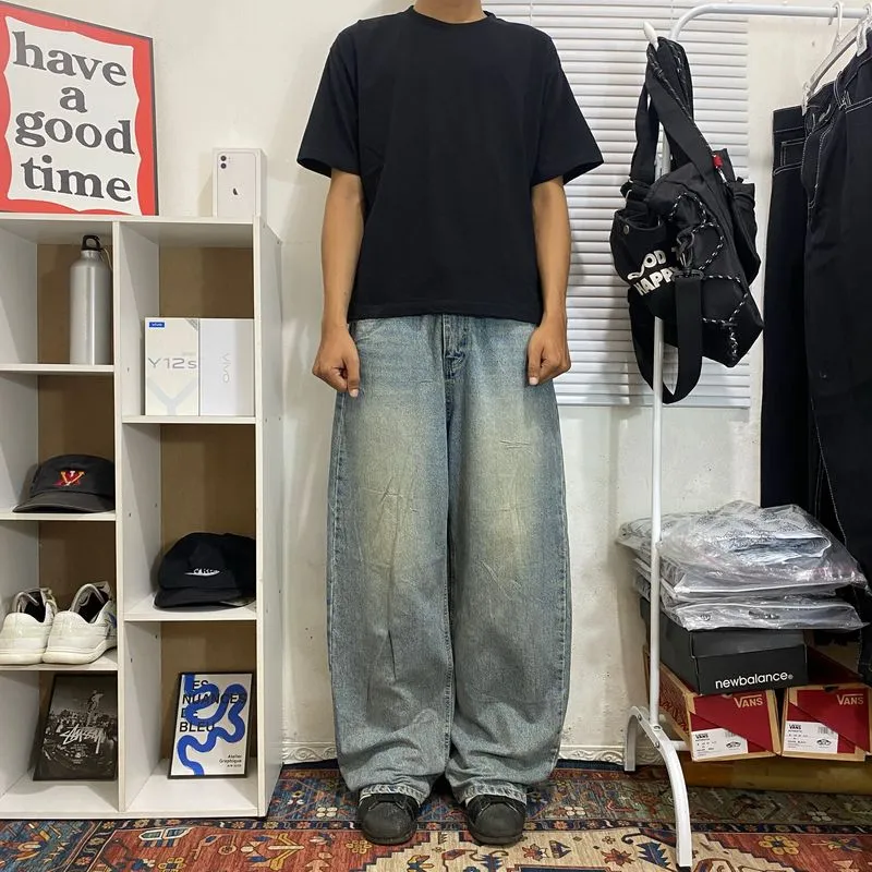 [ BAGGY JEANS BLUE RETROWASHED ] photo 1