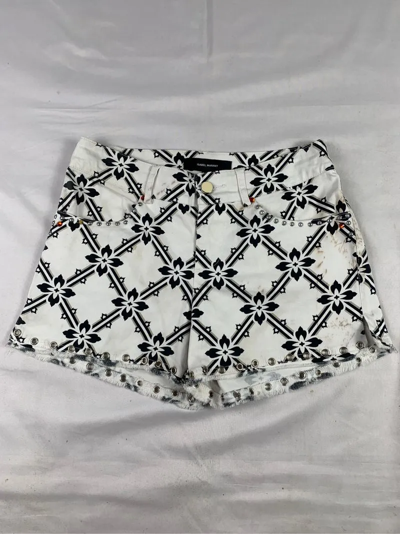 Isabel Marant Patterened Eyelete Shorts (26) photo 1