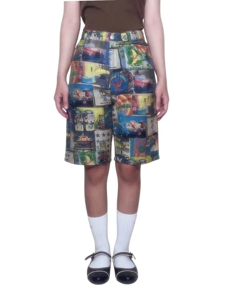 Angel Blue Japan All-Over Print Graphic Shorts JDM Y2K Style photo 1