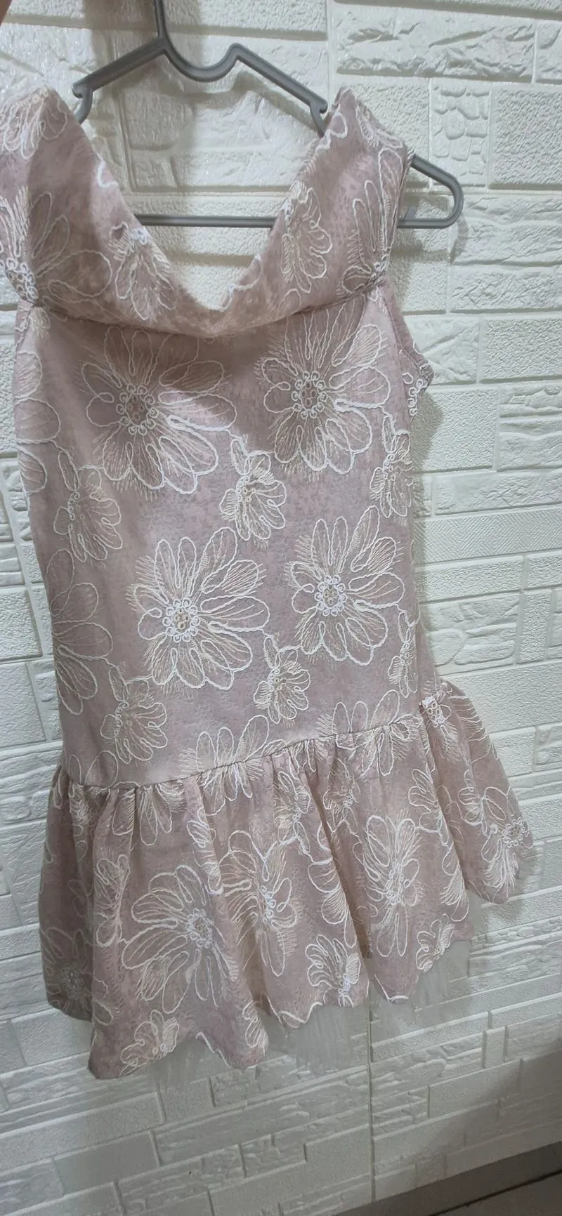 Fleur baby pink premium lace,brukat photo 1
