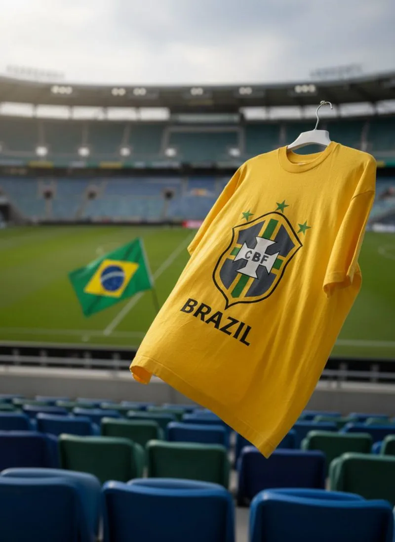 Kaos katun Brazil fans Made in irland photo 1