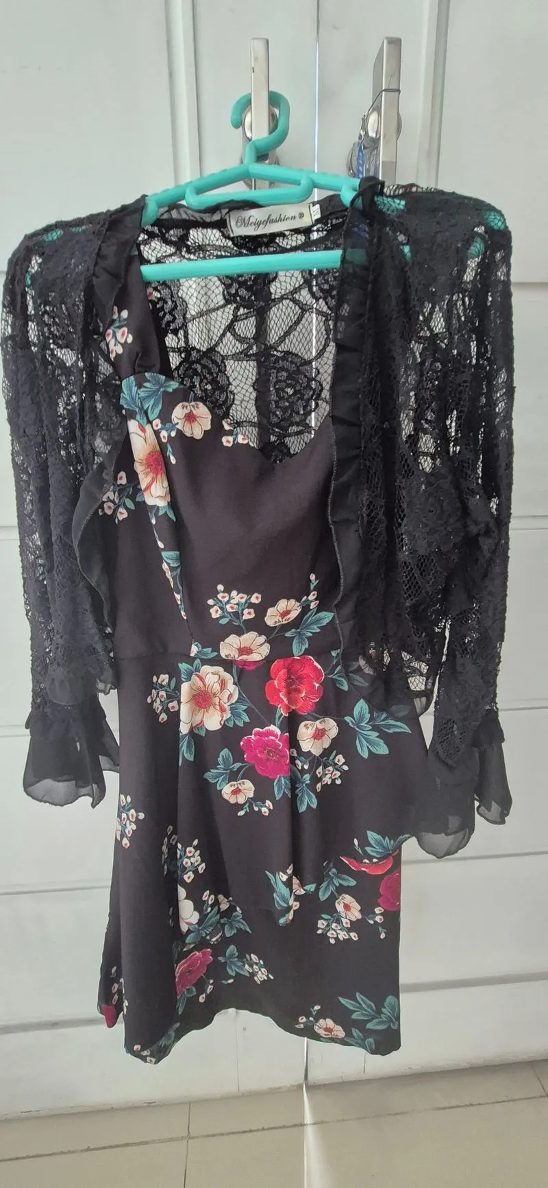 Dress dan cardigan brukat cantik photo 1