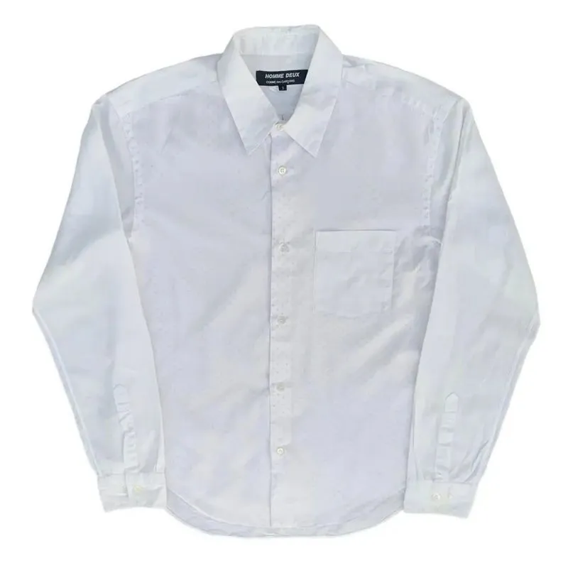 Comme des garcons homme deux white shirt kemeja photo 1