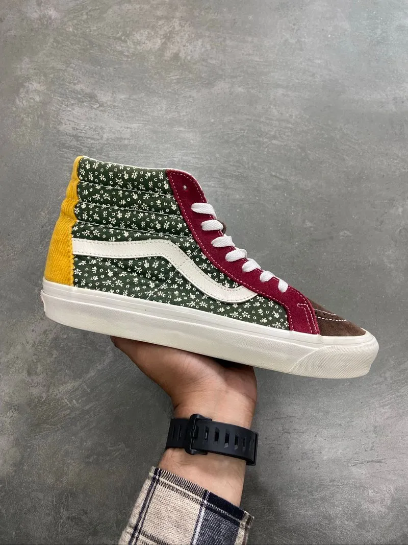 Vans Sk8-Hi Anaheim Factory OG Corduroy 38 DX Green Floral  photo 1
