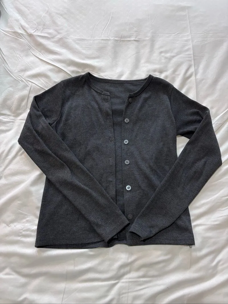 charcoal cardi/top photo 1