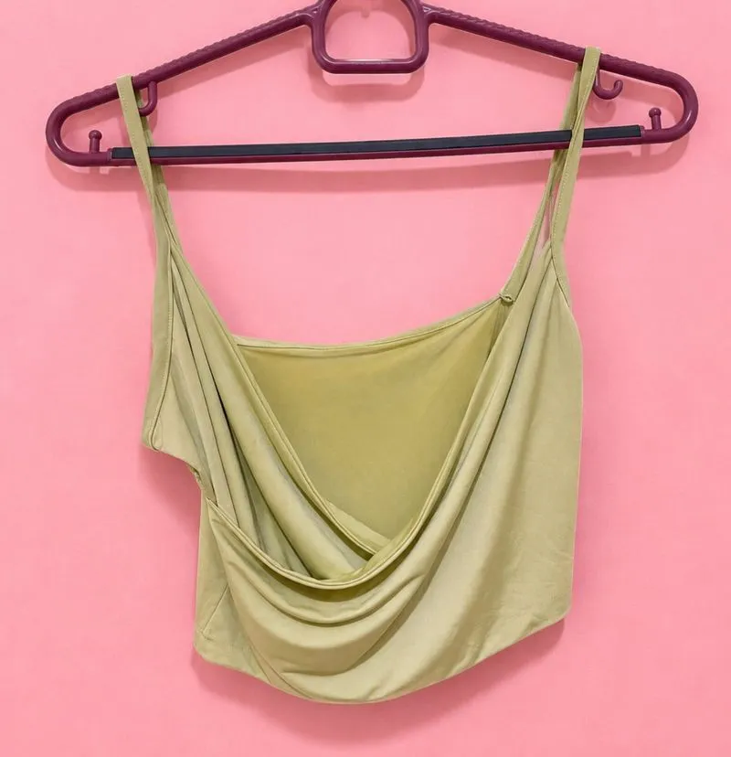 Lime Crop Cowl Tanktop photo 1