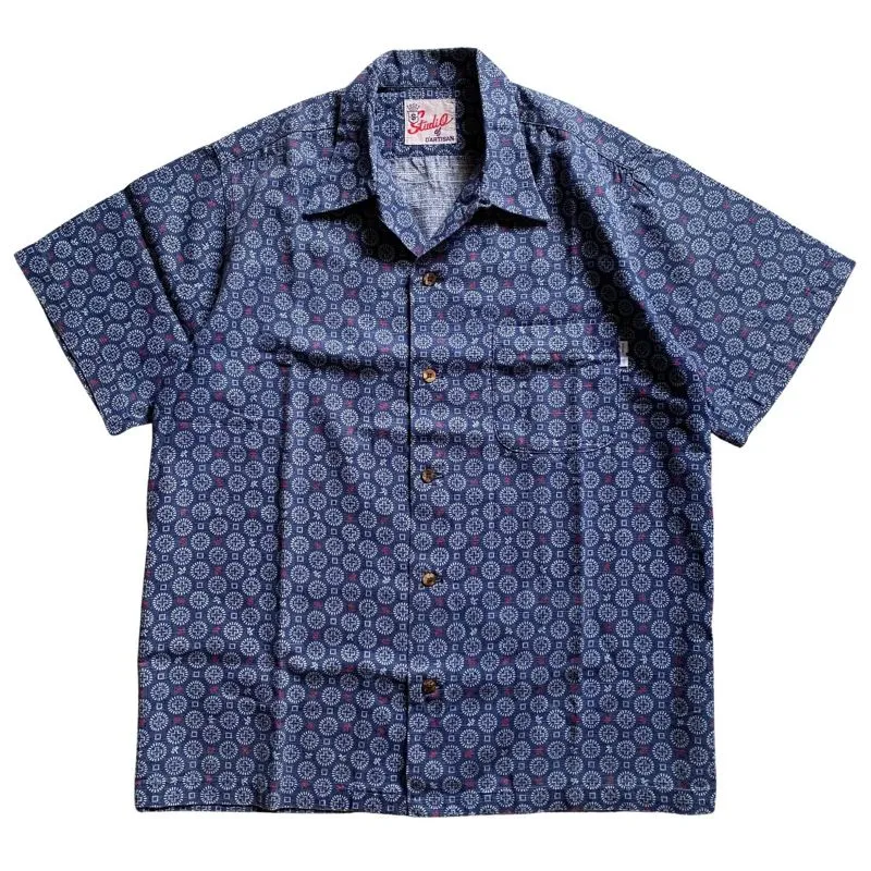 Studio D’artisan Tonbo Dragonflies Printed Indigo Loop Colla photo 1