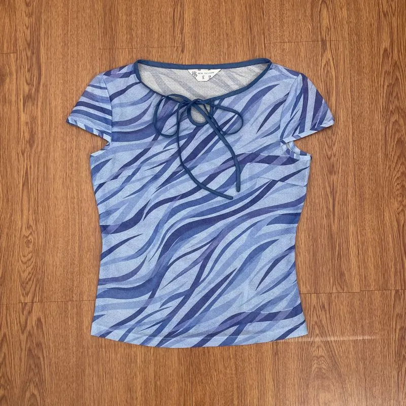 Vintage Y2K T-shirt Wanita blue photo 1