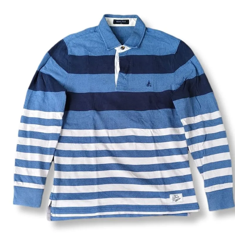 BEAN POLE STRIPE RUGBY POCKET POLO LONG SLEEVE | KAOS LENGAN photo 1