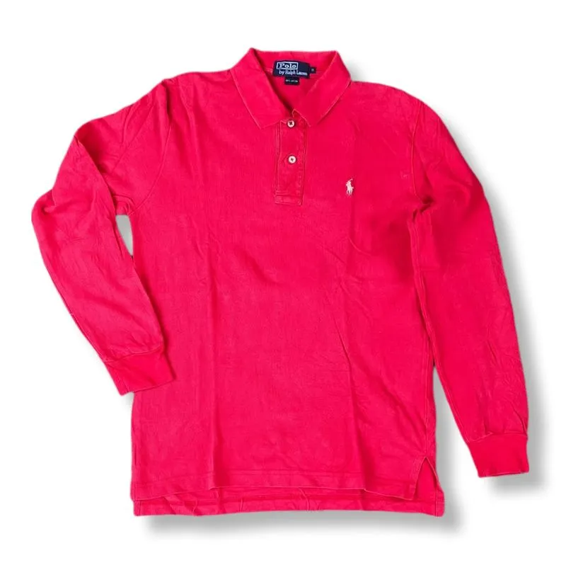 POLO RALPH LAUREN SMALLL LOGO RED RUGBY POLO LONG SLEEVE | K photo 1