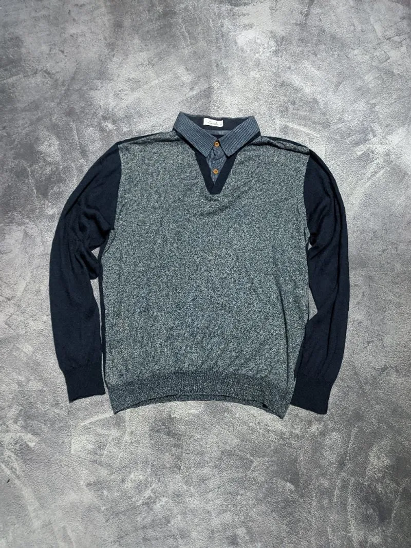 Baju Longsleeve Double Kerah Austin Reed | Size L photo 1