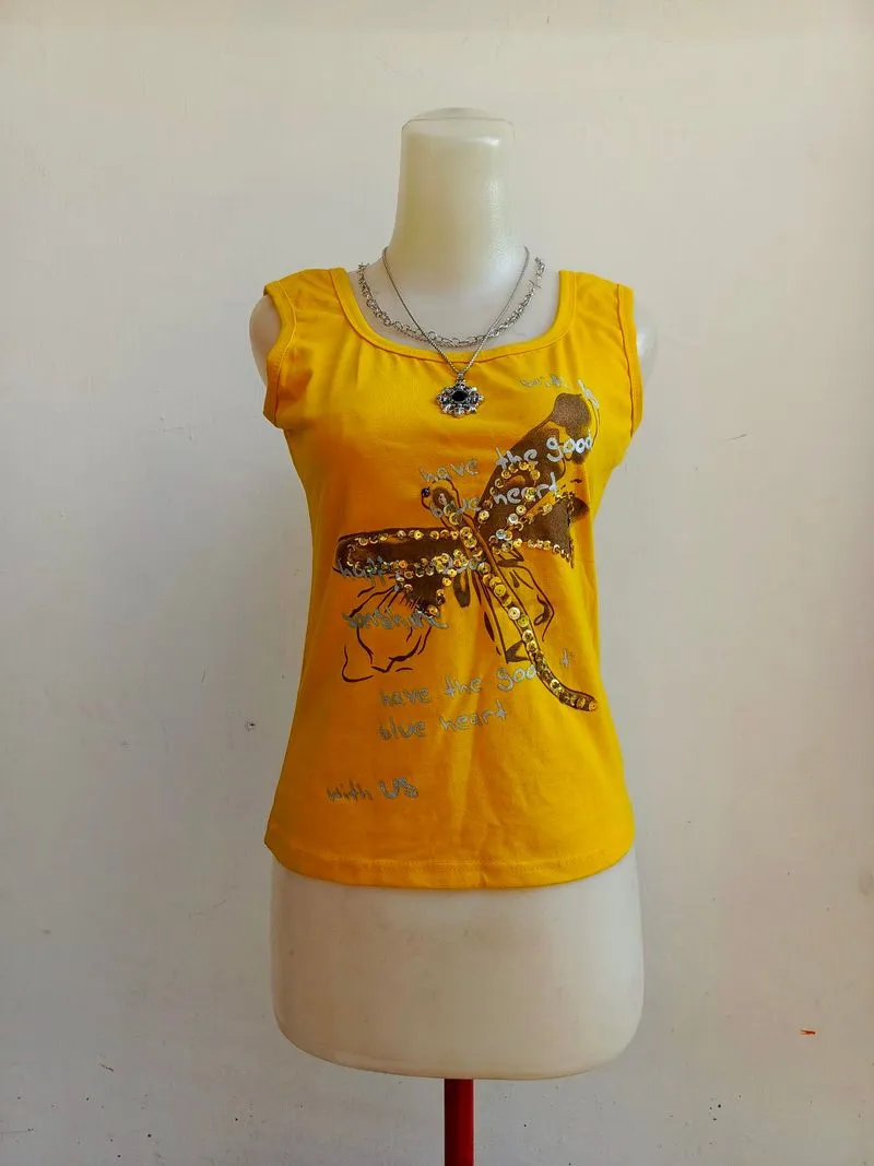 Tanktop y2k yellow photo 1