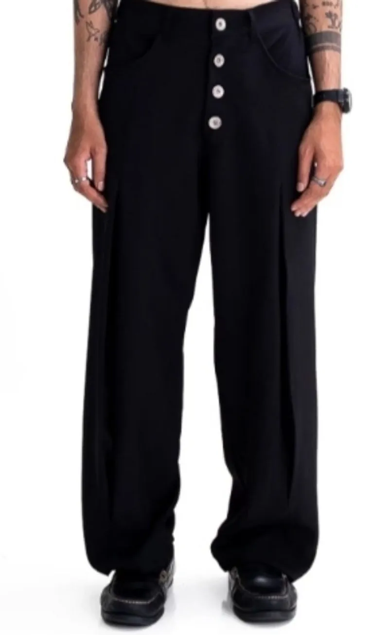 2timestoo black pleated trouser  photo 1
