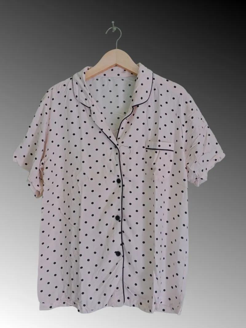 Casual Pyjama Wanita white black photo 1