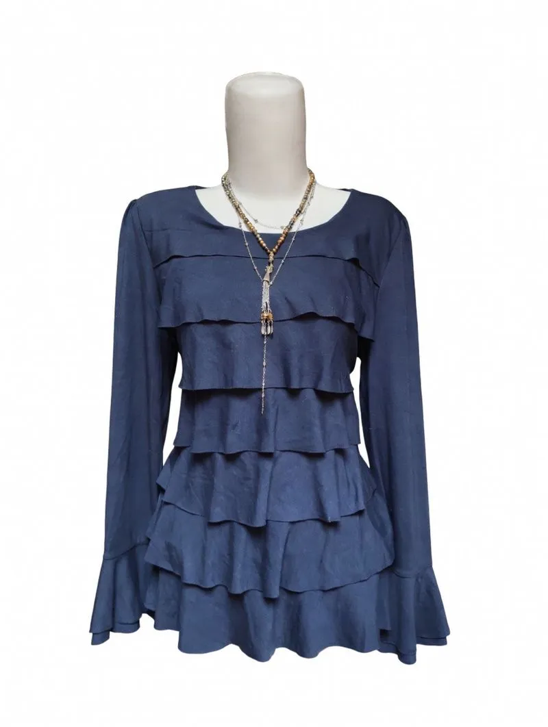 BOHO RUFFLE LAYERED BLOUSE🔮💙 photo 1