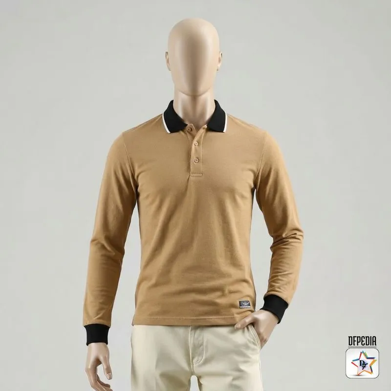 Kaos Polo Shirt CROCODILE Tipped Polo Shirt Longsleeve photo 1