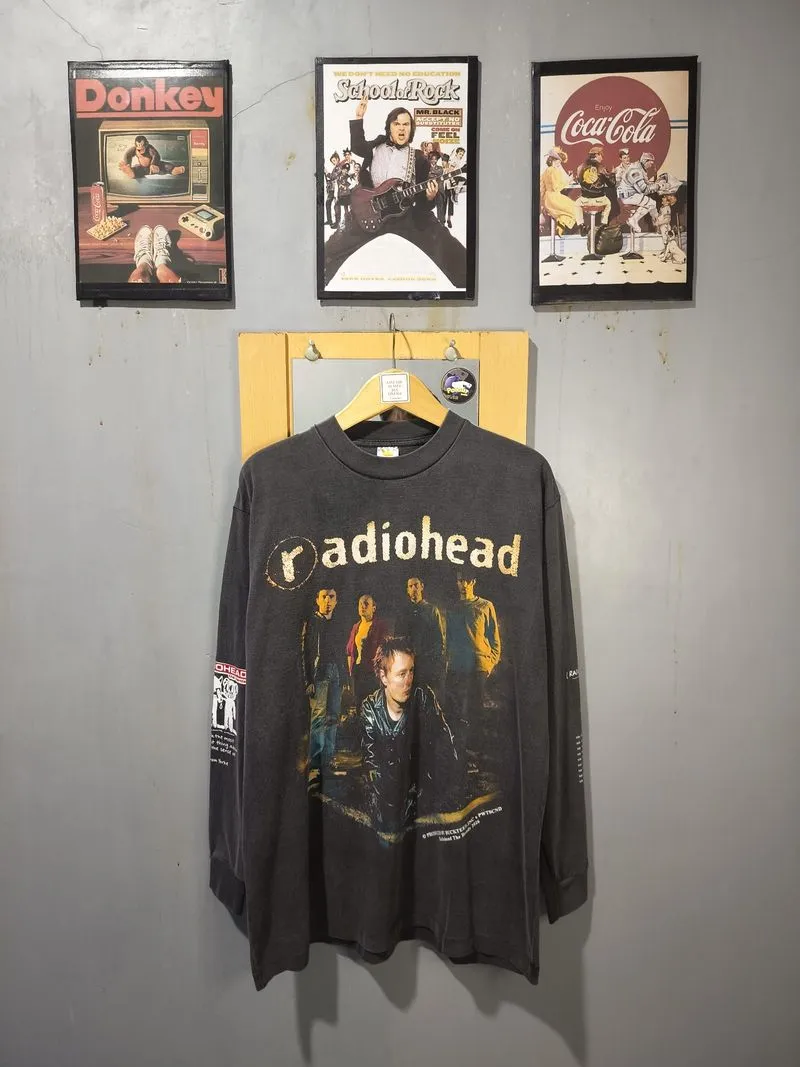 T-shirt bootlage Bucktees.inc X Pwtscnd Radiohead Long Sleev photo 1