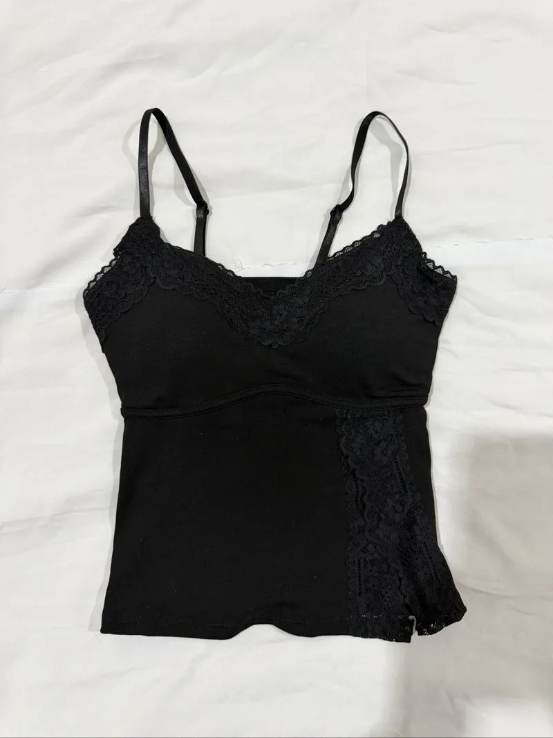 Black Lace Side-Panel Dream Cami photo 1