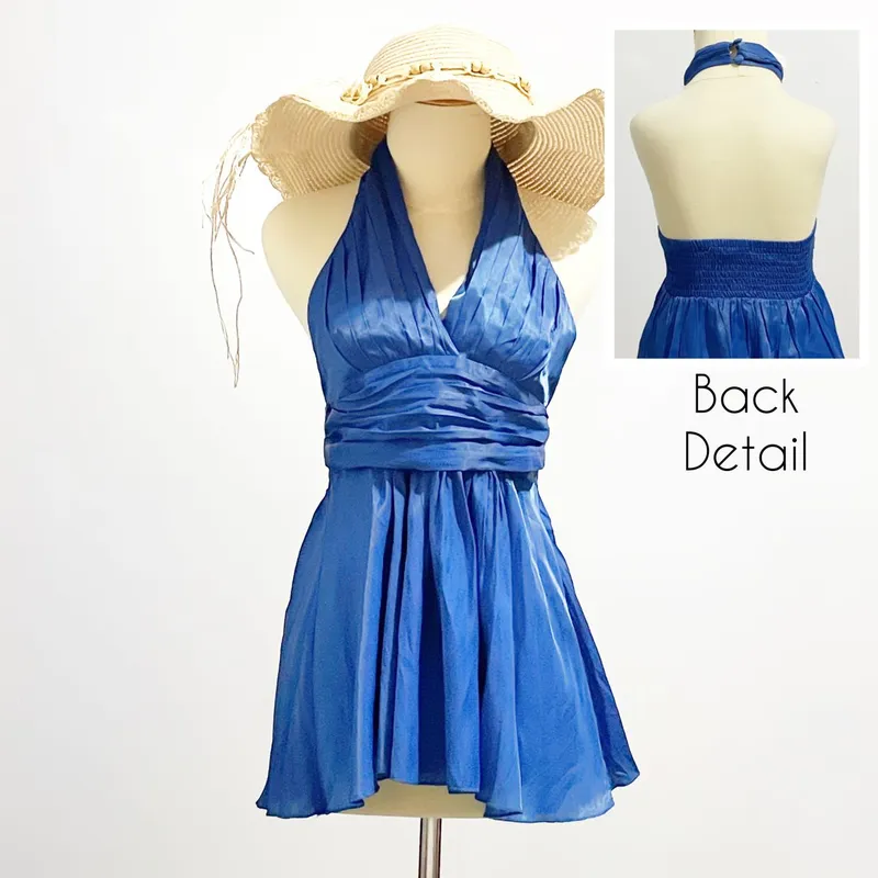 Luxury Minimalist Blouse Wanita blue photo 1