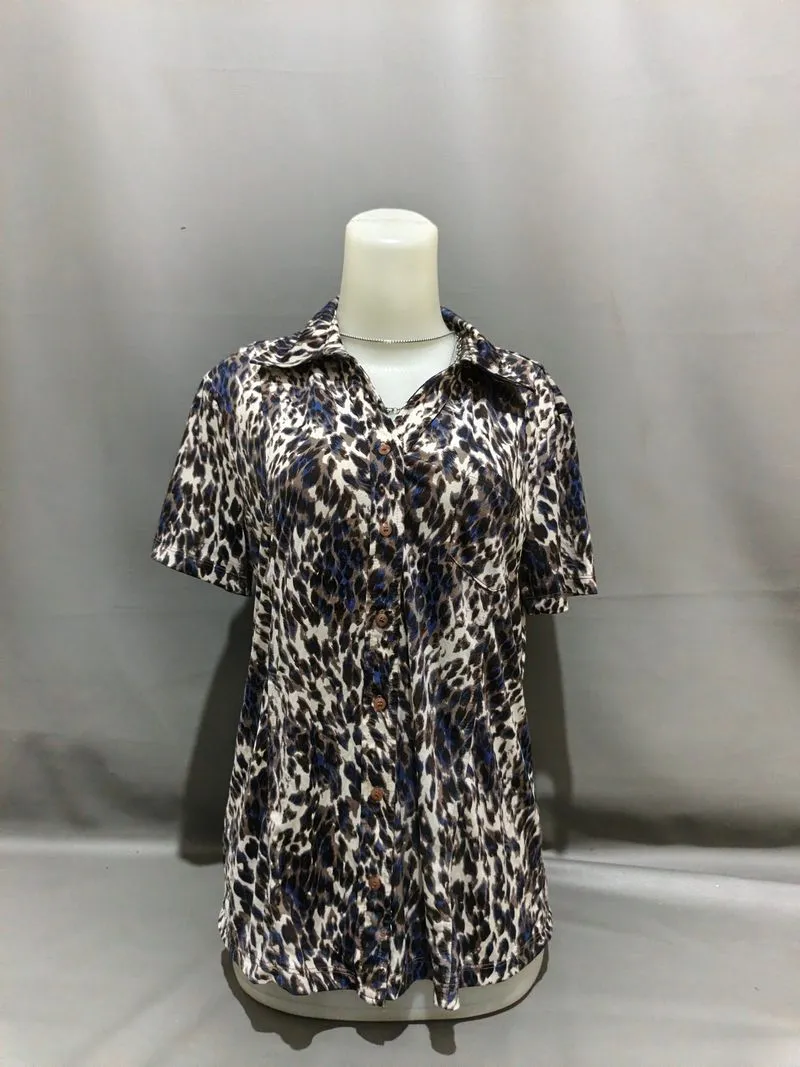 Kemeja blouse crocodile leopard pattern  photo 1