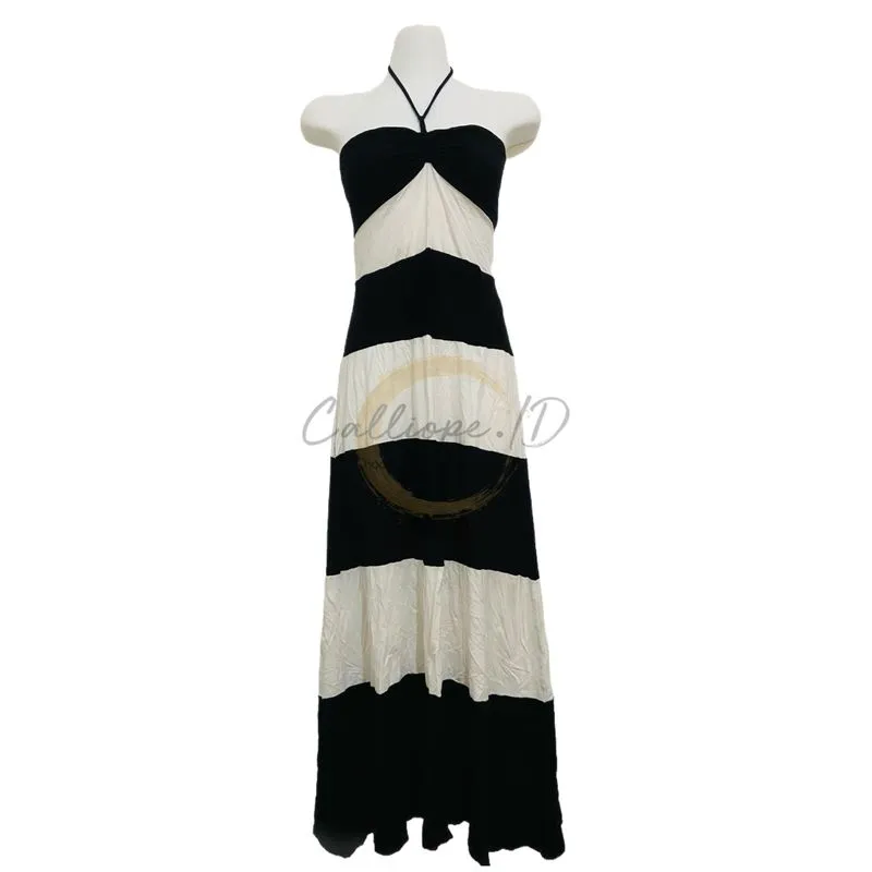 Vintage Minimalist Summer dress Wanita black photo 1