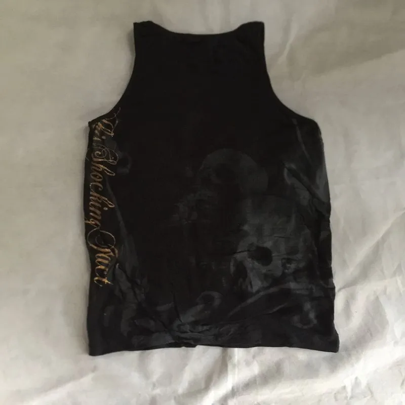 Japanese brand Grunge Goth Crop top Wanita black photo 1