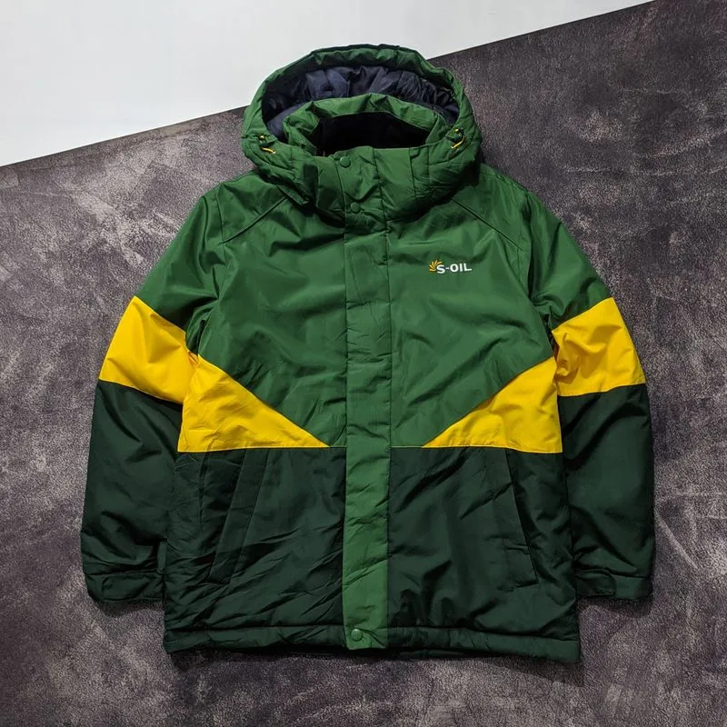 Vintage Sportswear Puffer jacket Pria green yellow photo 1