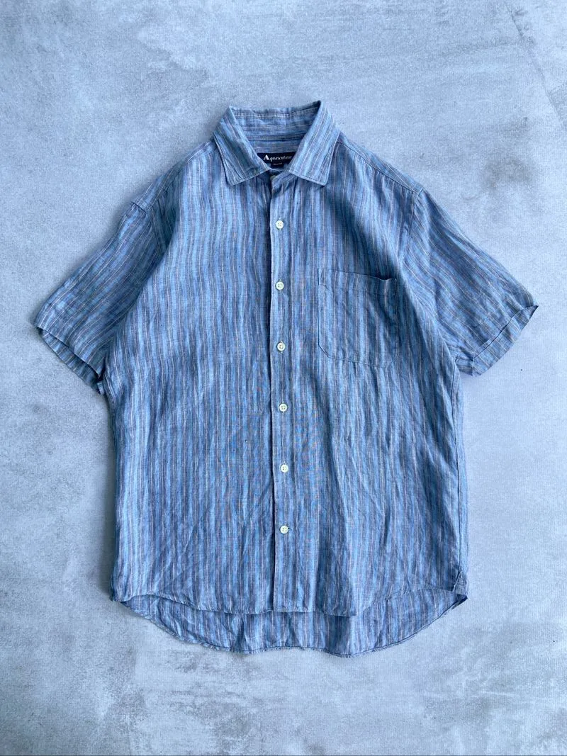Aquascutum striped linen shirt slim fit photo 1