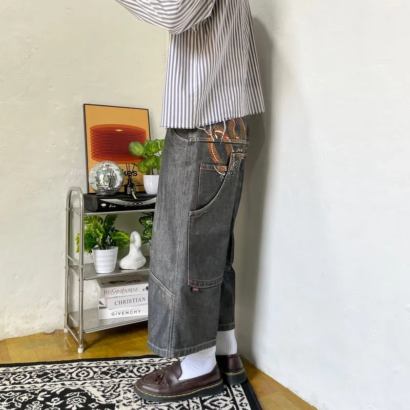 Emba Y2K big pocket Jorts denim Grafitti photo 1