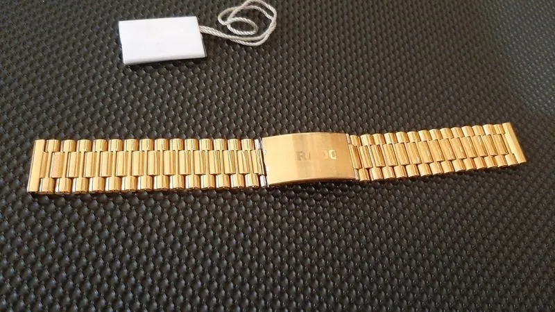 Rantai jam tangan rado gold diameter 18mm anti karat photo 1