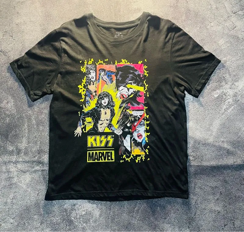 T-SHIRT BAND KISS x MARVEl brand topten photo 1