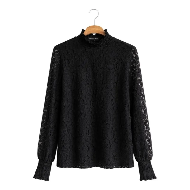 (Woman) Sweater Lace Cotton Massimo Dutti New Condition photo 1