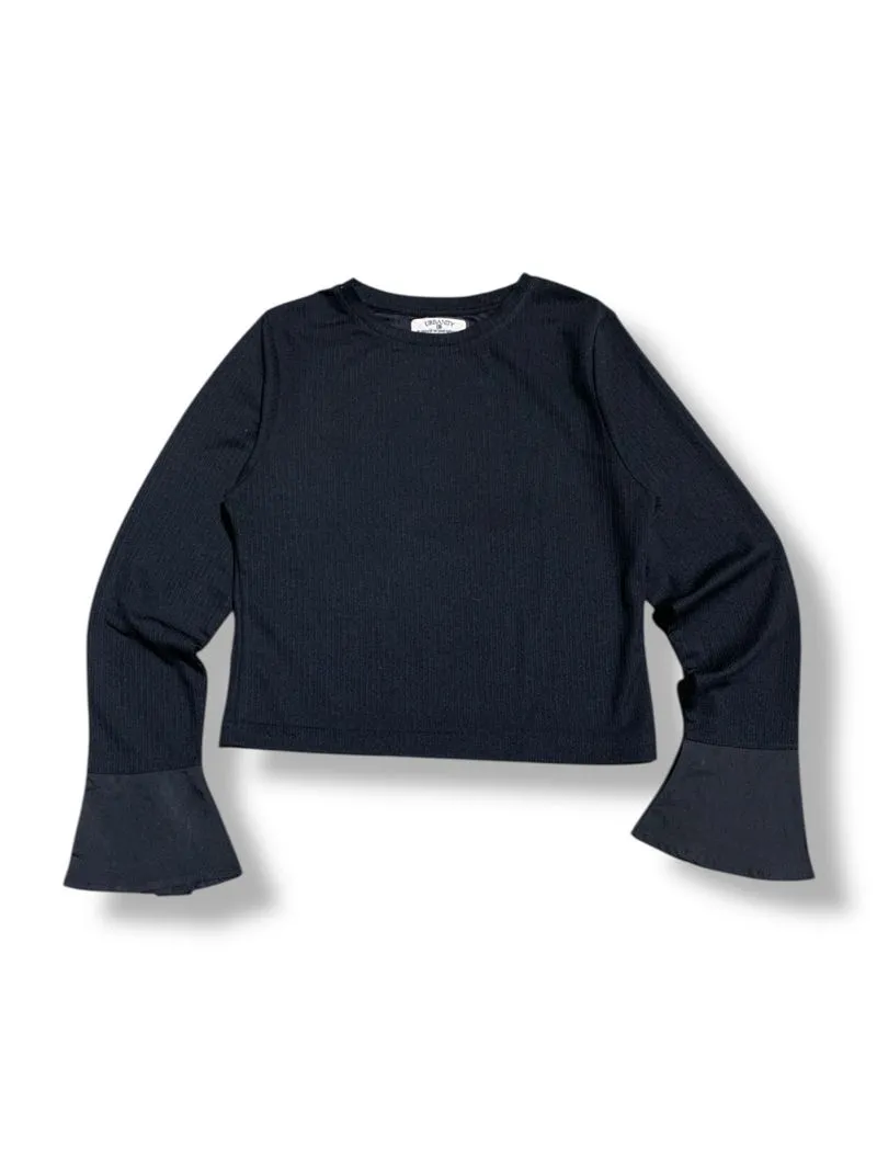 Urbanity - Flare Sleeve Ribbed Top photo 1