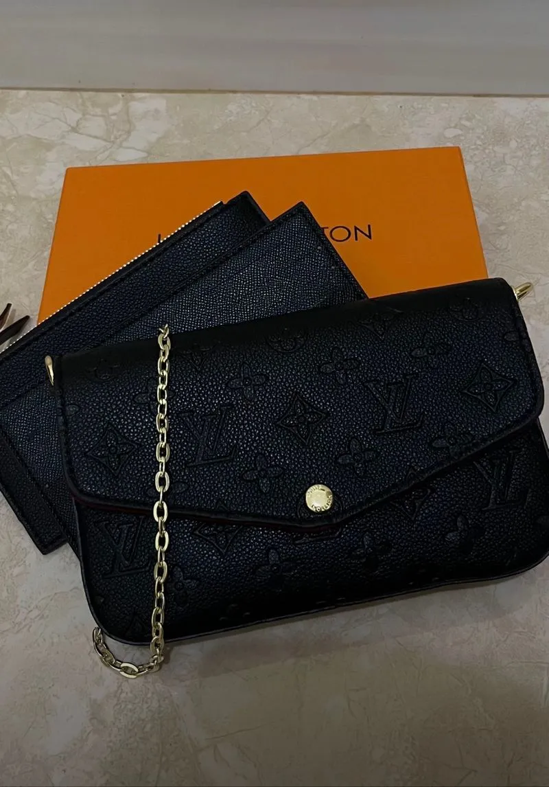Louis Vuitton Pochette Félicie crafted from black Monogram E photo 1