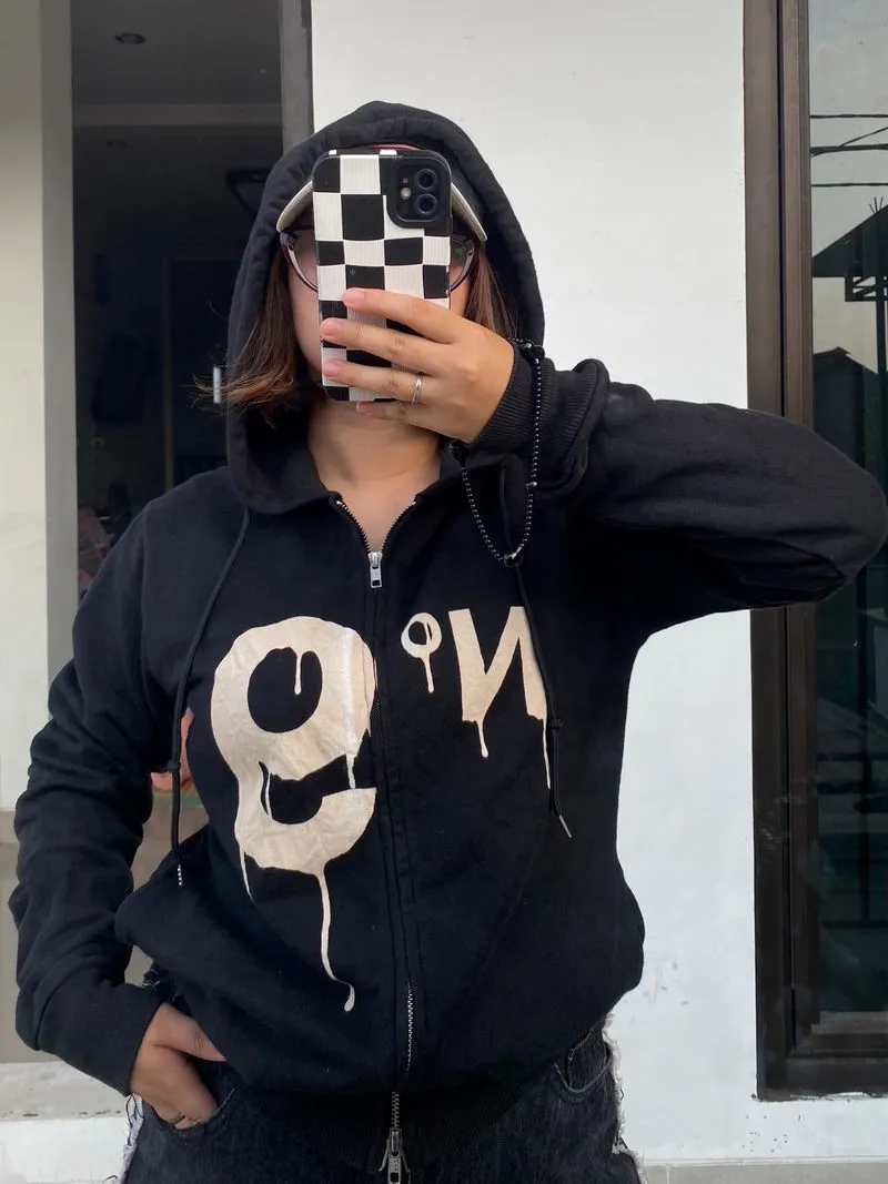 Vintage Hoody Pria black photo 1
