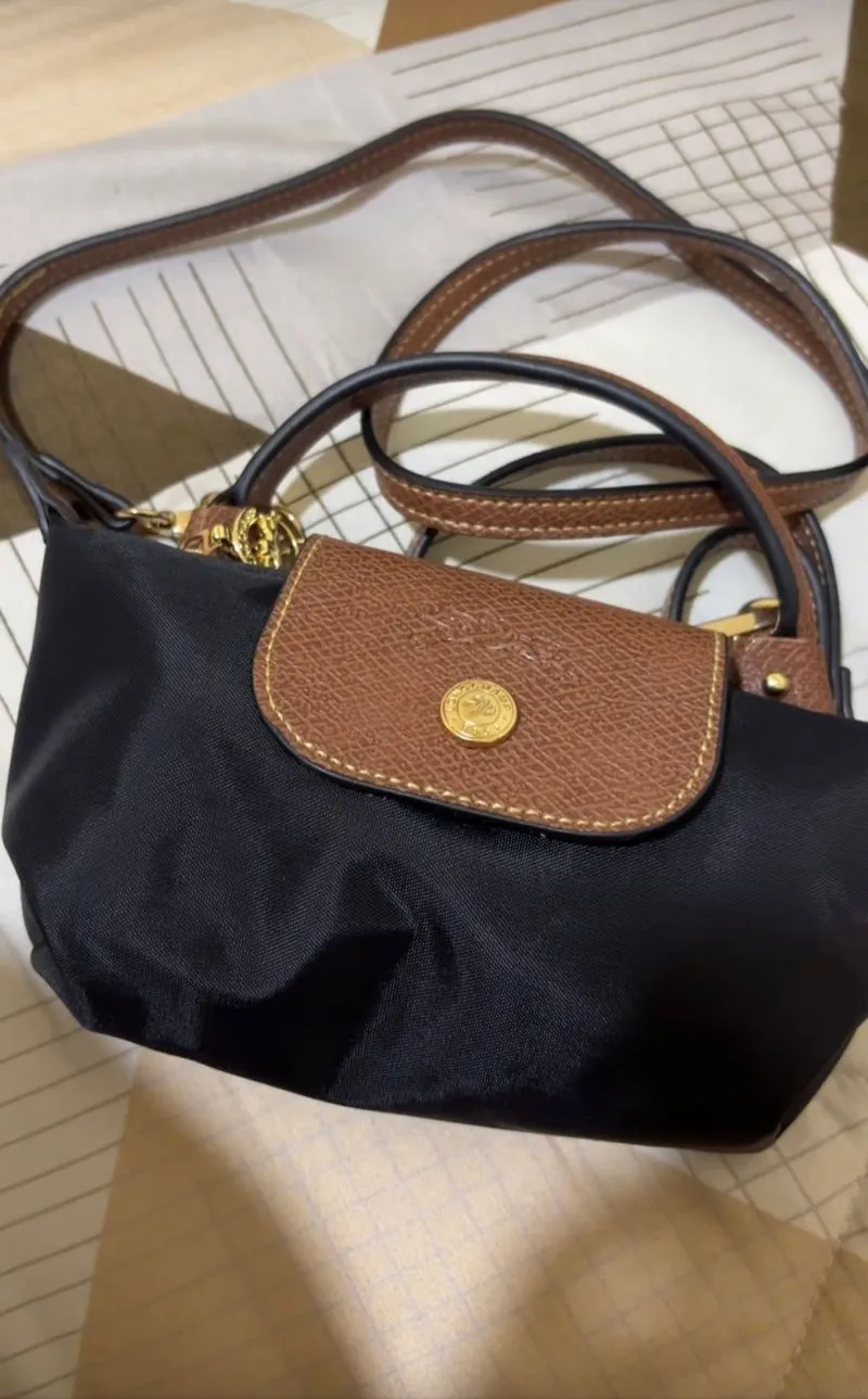 Longchamp Le Pliage Original Pouch with Handle in black photo 1