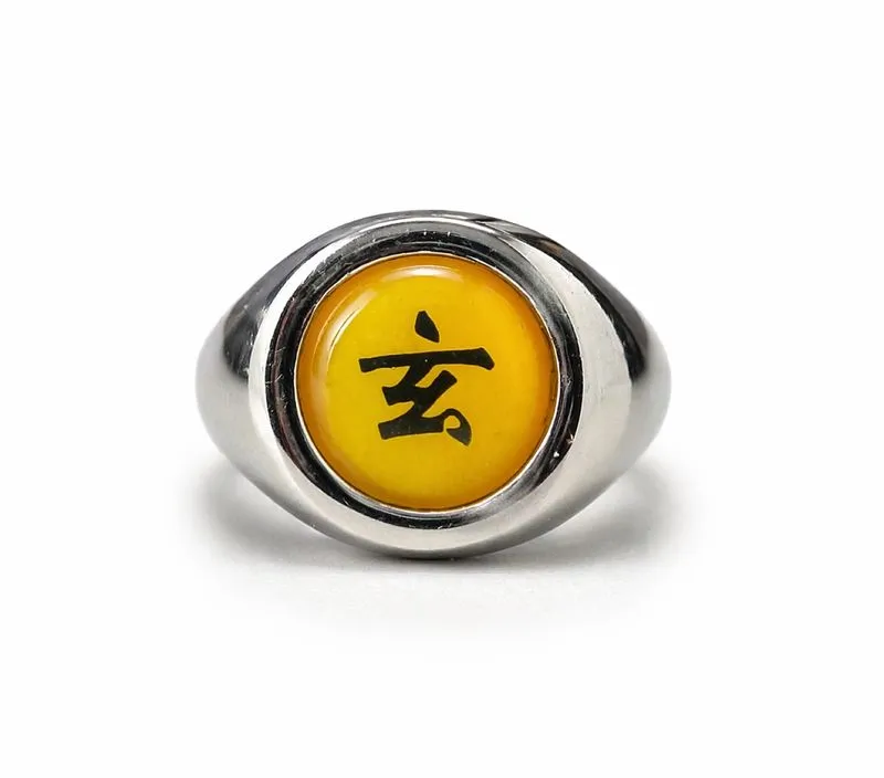 Cincin Akatsuki Naruto Ring Anime Stainless Steel Kuning Sil photo 1