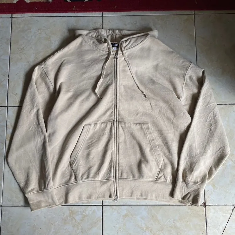 Musinsa Standard Heavy Weight Double Zip Hoodie Cream photo 1